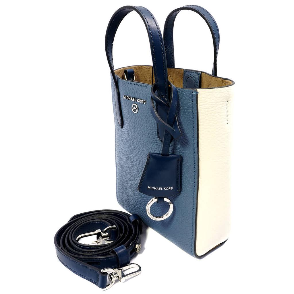 Michael Kors Blue Ladies Sinclair Extra-Small Color-Block Leather Crossbody Bag商品第1张图片规格展示