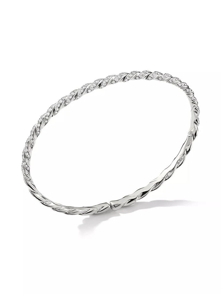 商品David Yurman|Sculpted Cable Flex Bracelet in 18K White Gold,价格¥44233,第2张图片详细描述