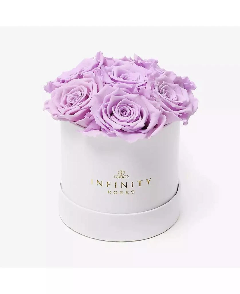 商品Infinity Roses|Round Box of 7 Lavender Real Roses Preserved To Last Over A Year,价格¥1042,第4张图片详细描述