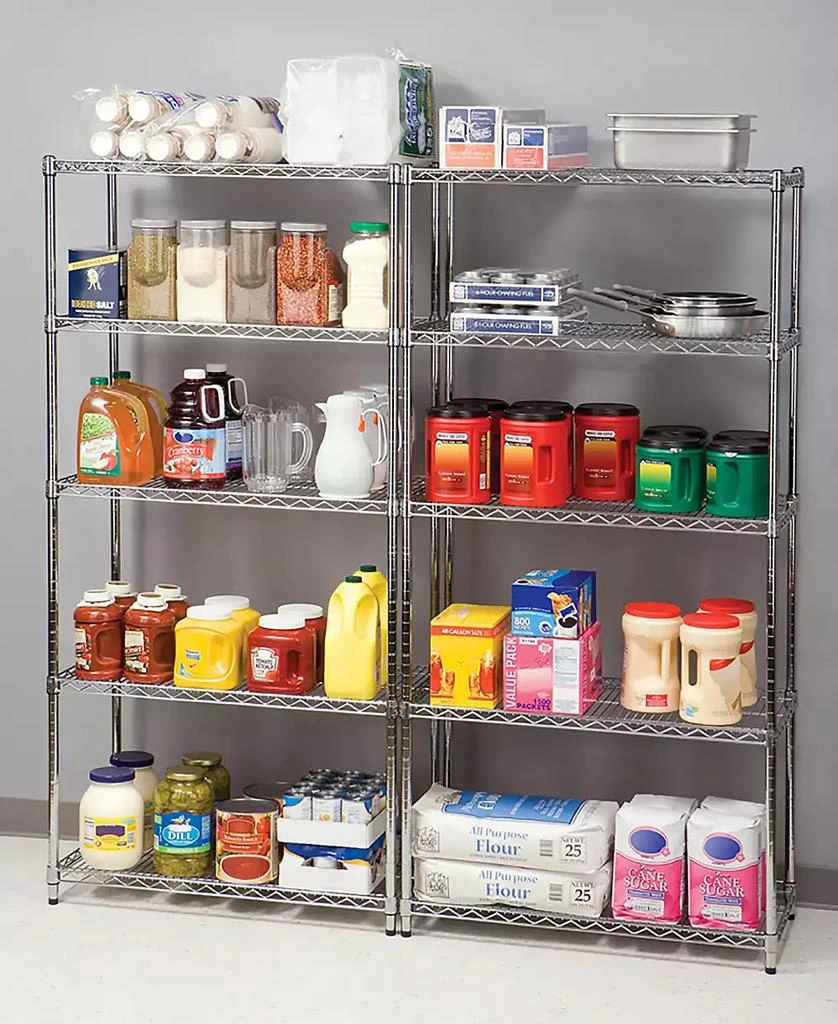 商品Seville Classics|Commercial-Grade 5-Tier NSF-Certified Steel Wire Wheeled Shelving,价格¥1290,第3张图片详细描述