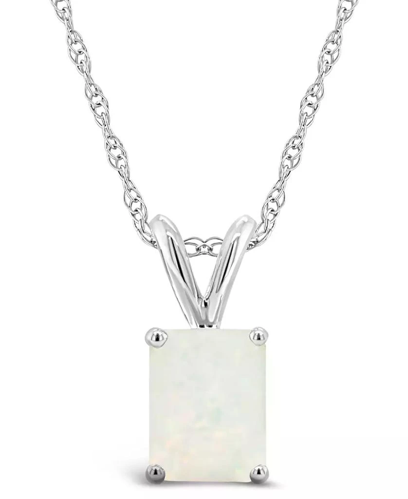 商品Macy's|Opal (3/4 ct.t.w ) Pendant Necklace in 14K White Gold or 14K Yellow Gold,价格¥6766,第1张图片