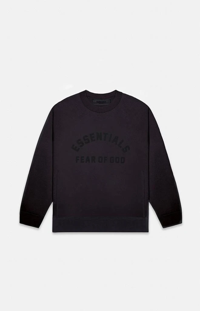 商品Essentials|Jet Black Crew Neck Sweatshirt,价格¥675,第1张图片