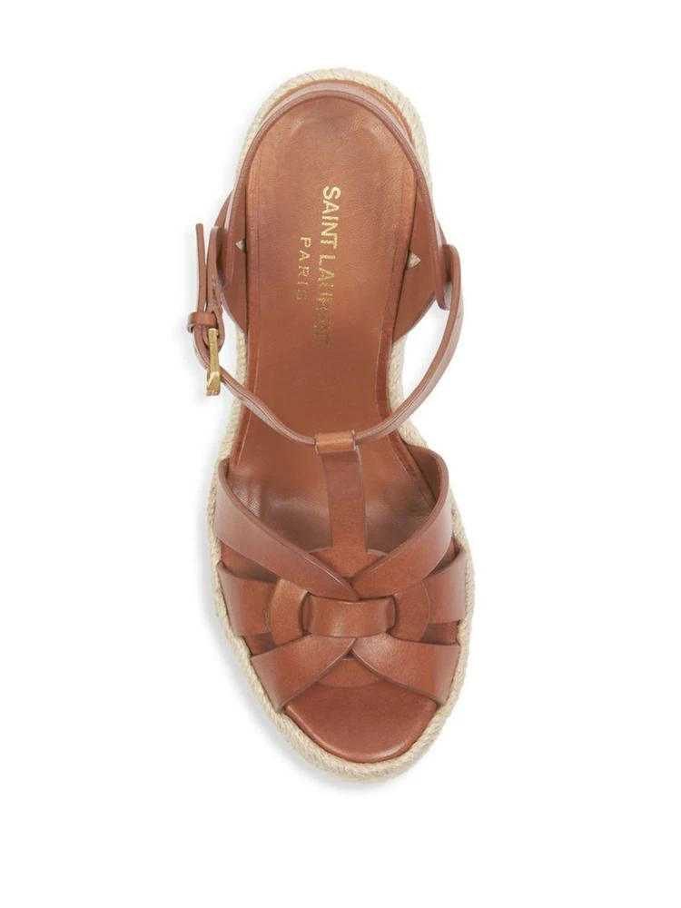 商品Yves Saint Laurent|Saint Laurent - Tribute 130 Espadrille Wedge Sandals,价格¥5232,第4张图片详细描述