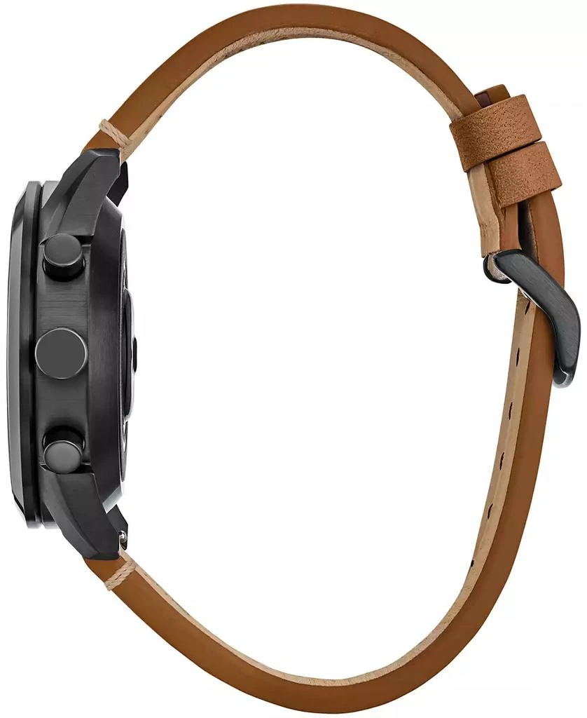 商品Citizen|Men's CZ Smart Hybrid Sport Brown Leather Strap Smart Watch 43mm,价格¥2511,第2张图片详细描述