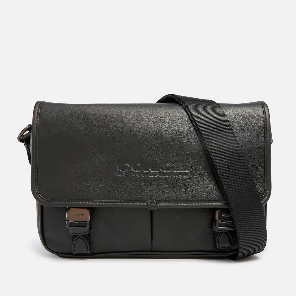 Coach Men's League Smooth Leather Messenger Bag - Black商品第1张图片规格展示