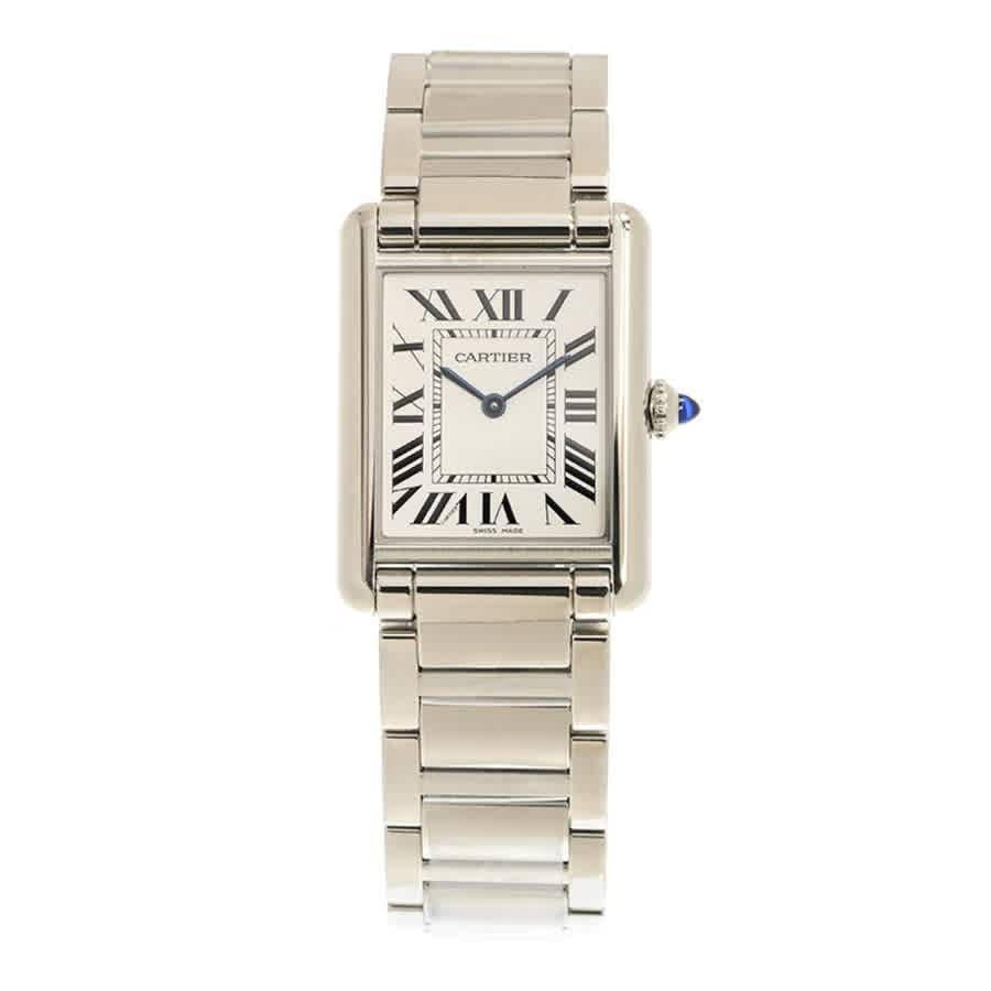 商品Cartier|Cartier Tank Quartz Silver Dial Mens Watch WSTA0052,价格¥20625,第5张图片详细描述