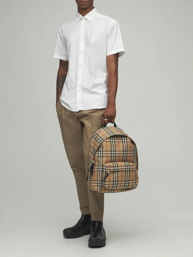 商品Burberry|Jett Check Cotton Blend Canvas Backpack,价格¥10376,第1张图片详细描述