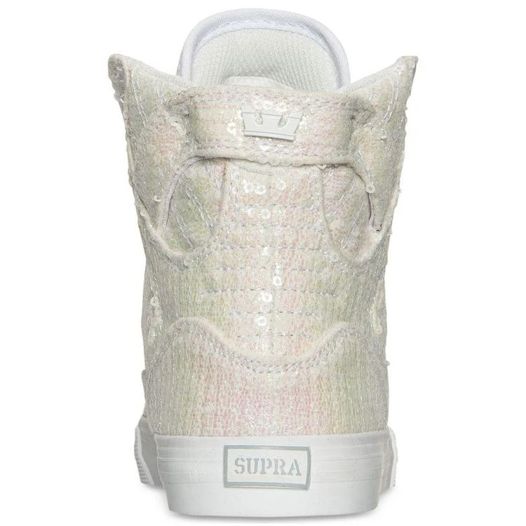 商品Supra|女小童Supra Little Girls' Skytop Sequin High-Top Casual Sneakers from Finish Line,价格¥84,第5张图片详细描述