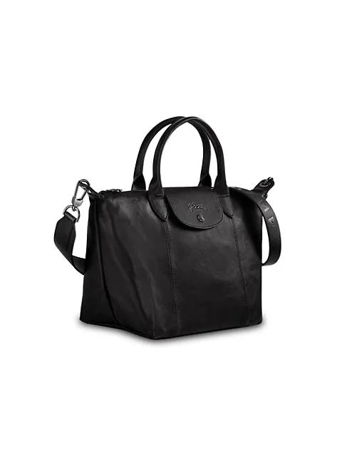 商品Longchamp|Le Pliage Cuir Medium Handbag with Strap,价格¥3623,第2张图片详细描述