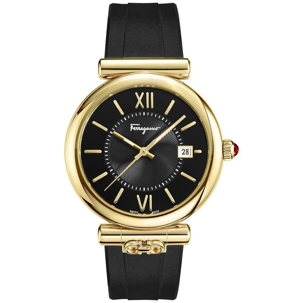 商品Salvatore Ferragamo|Women's Swiss Ora Black Silicone Strap Watch 40mm,价格¥7472,第1张图片