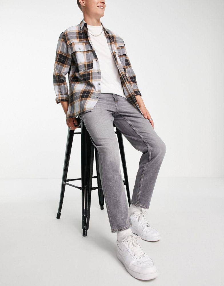 商品ASOS|ASOS DESIGN classic rigid jeans in grey,价格¥209,第1张图片