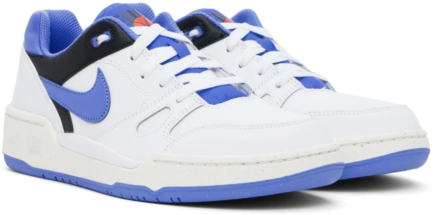 商品NIKE|White & Blue Full Force Low Sneakers,价格¥775,第4张图片详细描述