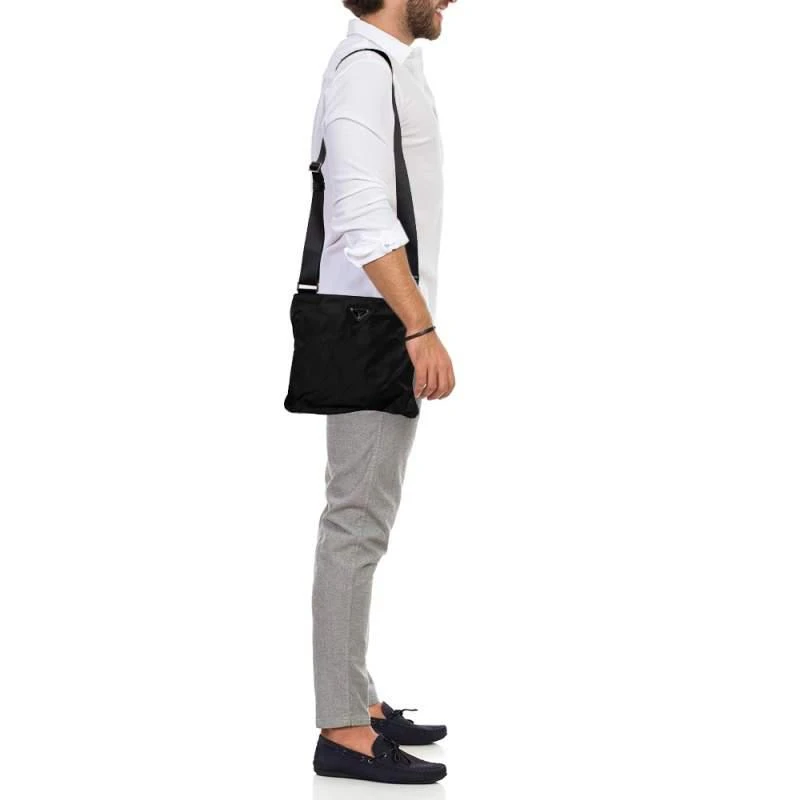 商品[二手商品] Prada|Prada Black Tessuto Nylon Messenger Bag,价格¥2838,第2张图片详细描述