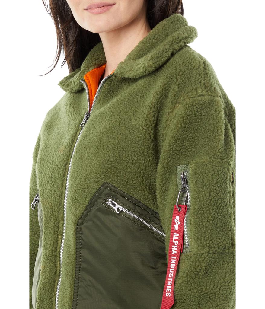 Cropped Sherpa Utility Jacket商品第3张图片规格展示