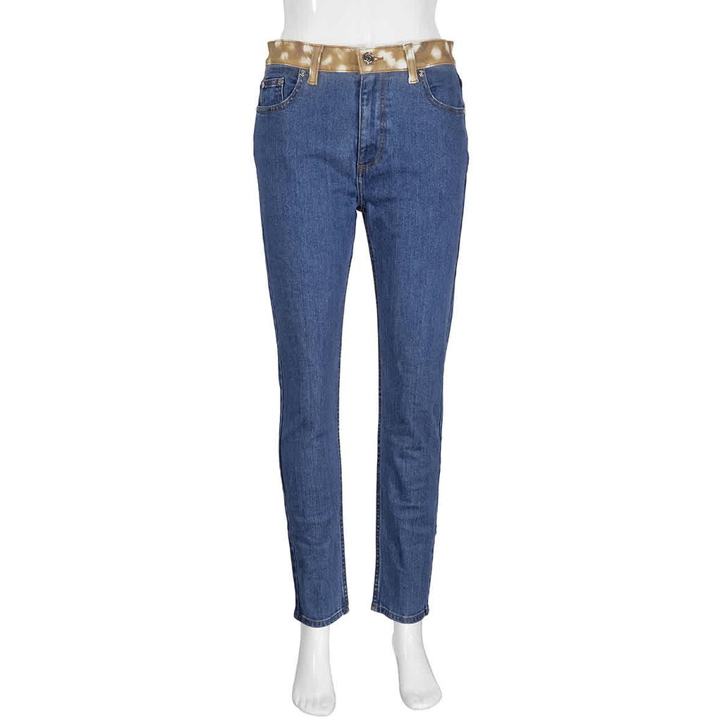 Burberry Blue Bambi Waisted High-rise Skinny Jeans, Waist Size 24商品第1张图片规格展示