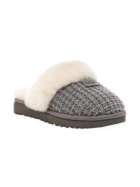 商品UGG|Cozy Sheepskin-Lined Knit Slippers,价格¥884,第4张图片详细描述