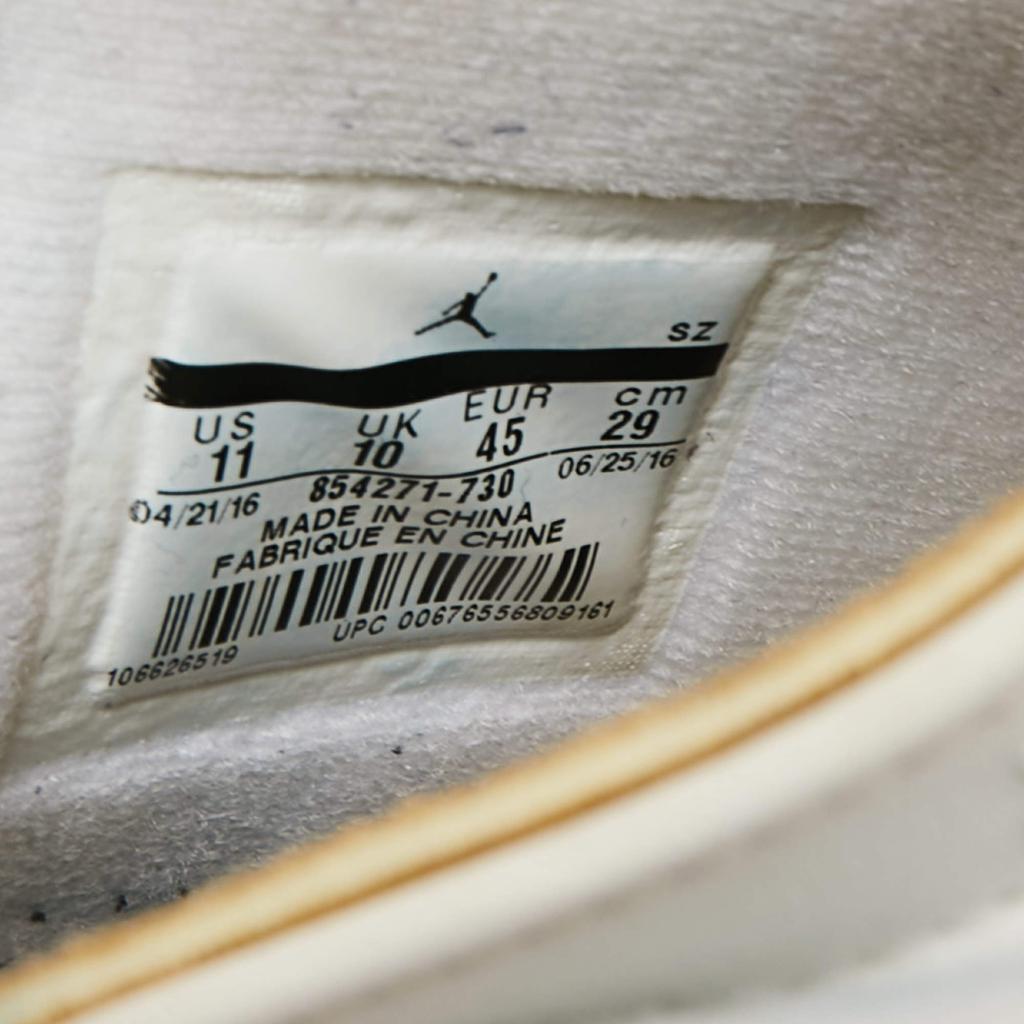 Air Jordans Gold Leather Retro 6 Pinnacle High Top Sneakers Size 45商品第8张图片规格展示