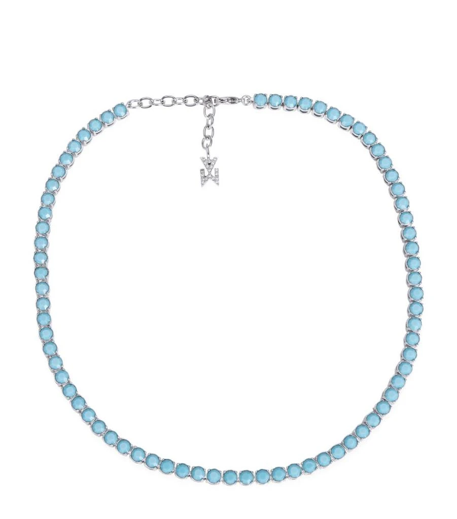 商品Amina Muaddi|Crystal-Embellished Tennis Necklace,价格¥3836,第1张图片