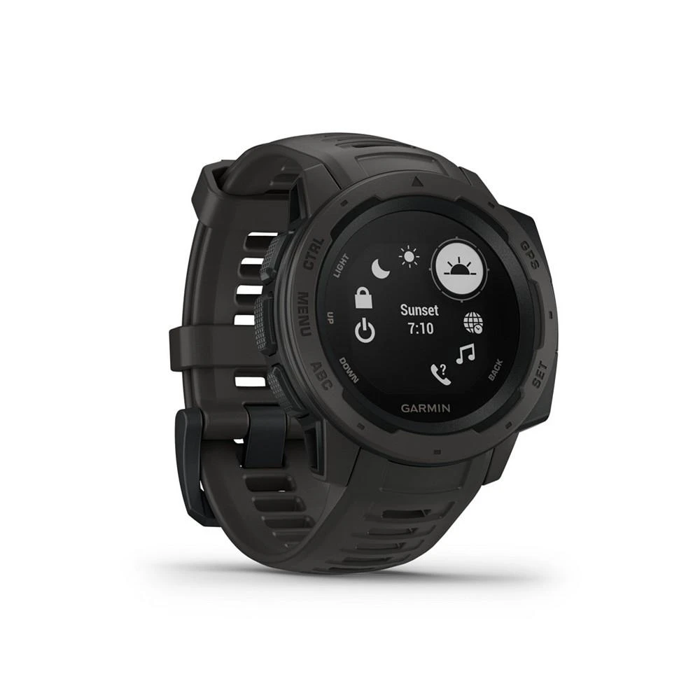 商品Garmin|Unisex Instinct Graphite Silicone Strap Smart Watch 23mm,价格¥1855,第5张图片详细描述