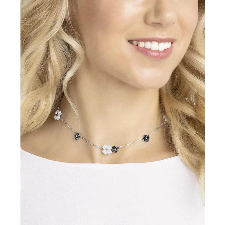 商品Swarovski|Two-Tone Crystal Flower 11-3/4" Choker Necklace,价格¥1103,第2张图片详细描述