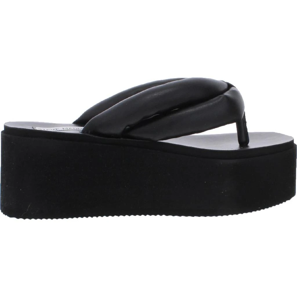 商品Steve Madden|Steve Madden Womens Billion Faux Leather Thong Platform Sandals,价格¥384,第2张图片详细描述