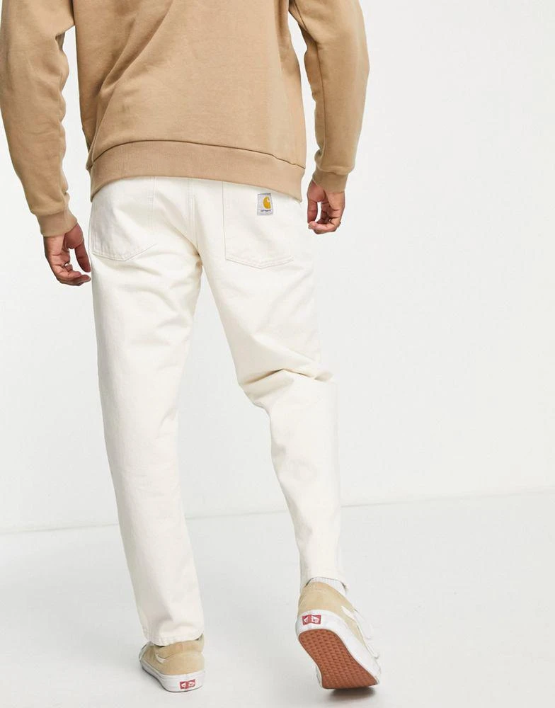 商品Carhartt|Carhartt WIP newel relaxed tapered jeans in off white stone wash,价格¥487,第2张图片详细描述