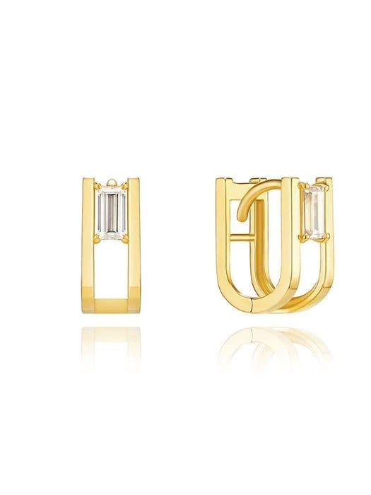商品hyeres-lor|Essence 14K Stone One Touch Earrings,价格¥2675,第1张图片
