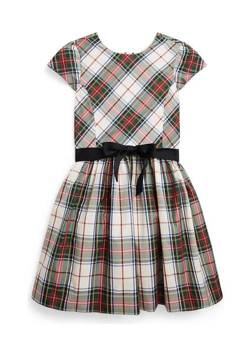 商品Ralph Lauren|Lauren Childrenswear Girls 7 16 Plaid Fit And Flare Dress,价格¥194,第1张图片