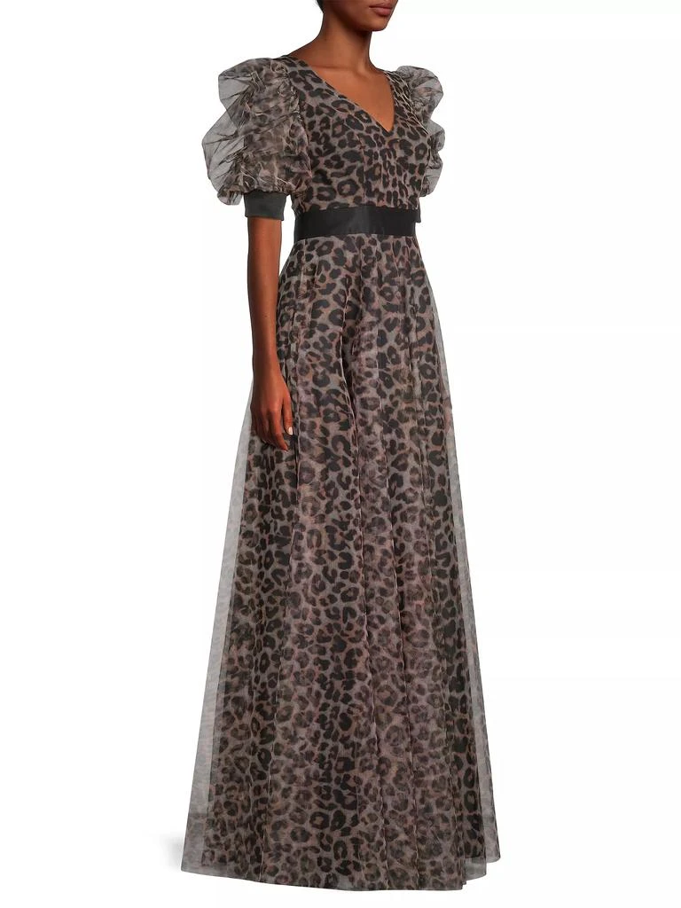 商品Basix Black Label|Puff-Sleeve V-Neck Gown,价格¥1103,第4张图片详细描述