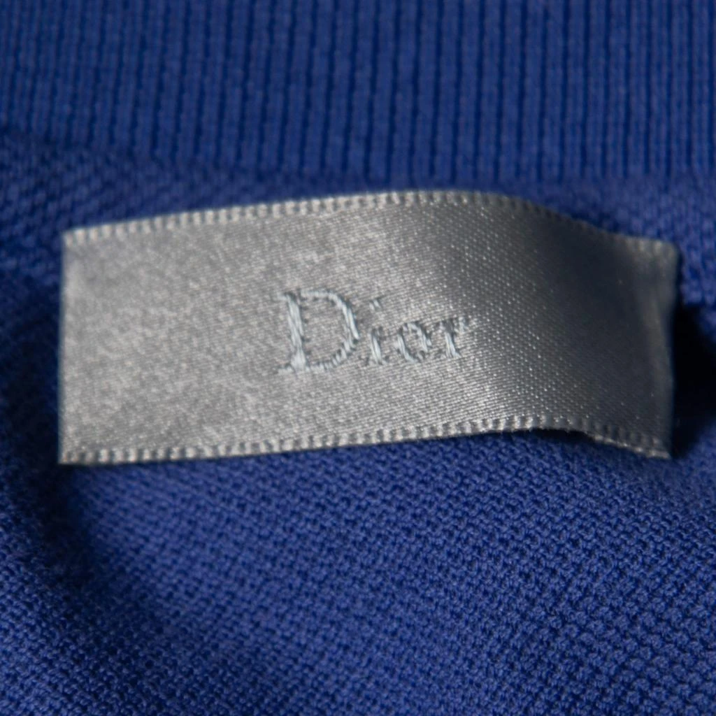 商品[二手商品] Dior|Dior Purple Cotton Pique Bee Embroidered Short Sleeve Polo T-Shirt XS,价格¥1230,第4张图片详细描述