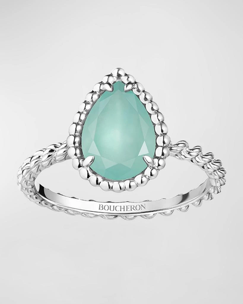 商品Boucheron|Serpent Bohème 18K White Gold Aquaprase Ring,价格¥19285,第1张图片
