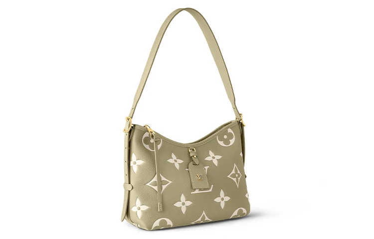 商品[国内直发] Louis Vuitton|Carryall PM 老花压纹 粒面牛皮革 子母包手提单肩包 小号 女款 卡其绿,价格¥31722,第4张图片详细描述