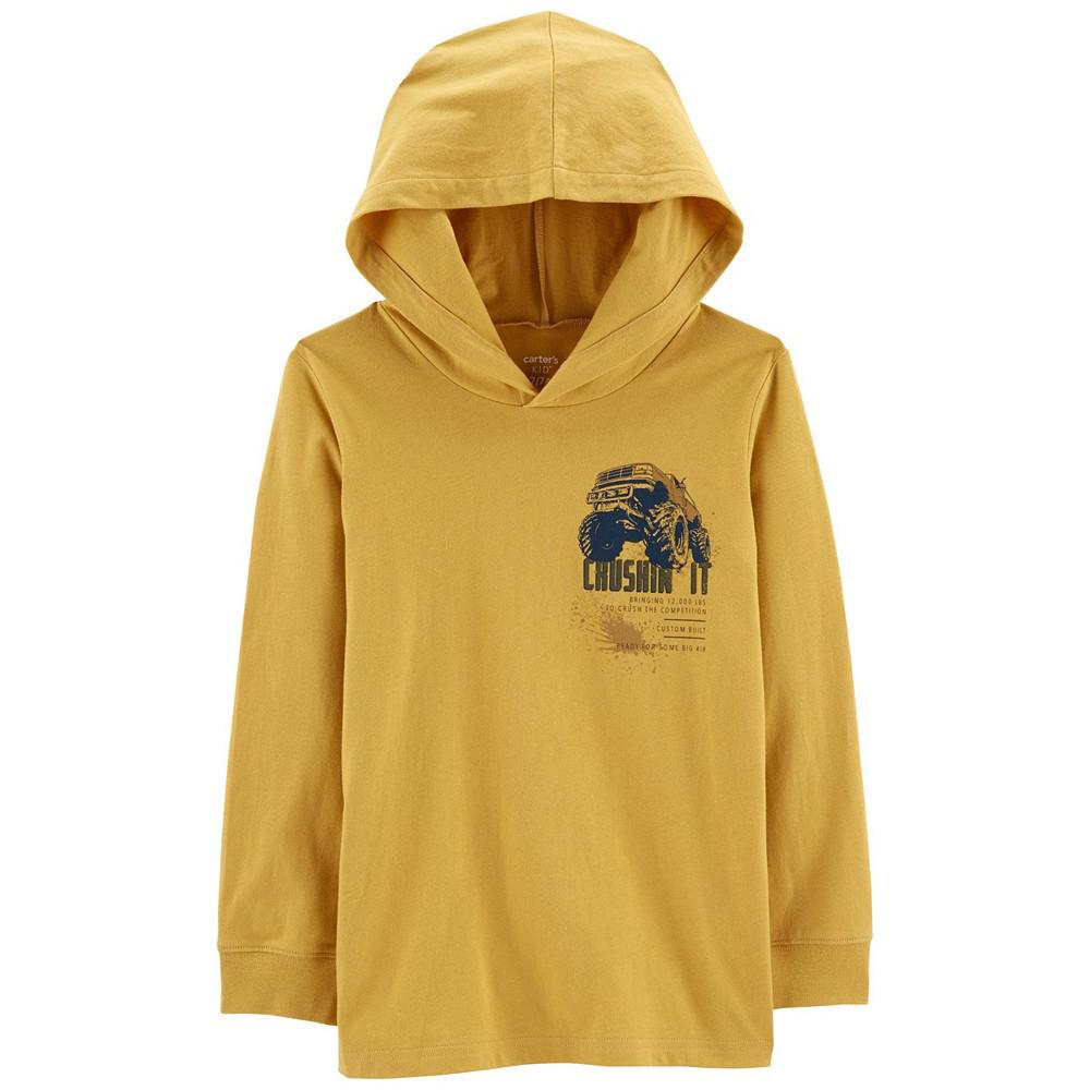 Little Boys Hooded Jersey T-shirt商品第1张图片规格展示