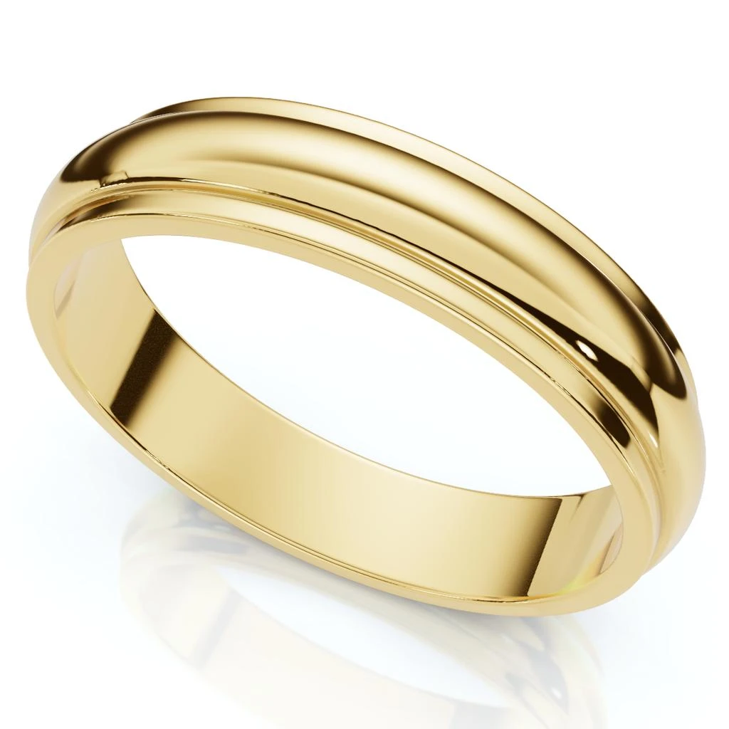 商品Pompeii3|4mm Step Cut Polished Wedding Band 14K Yellow Gold Size Selectable,价格¥4114,第1张图片