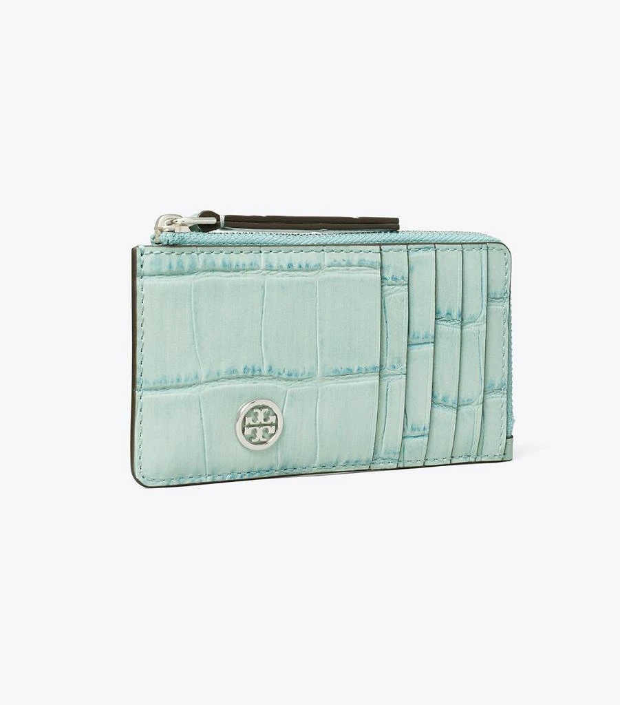 商品Tory Burch|Robinson Croc-Embossed Top-Zip Card Case,价格¥1320,第1张图片