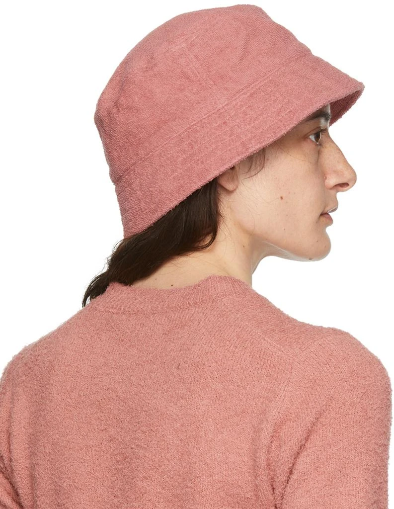 商品AURALEE|Pink Organic Cotton Terrycloth Bucket Hat,价格¥578,第3张图片详细描述