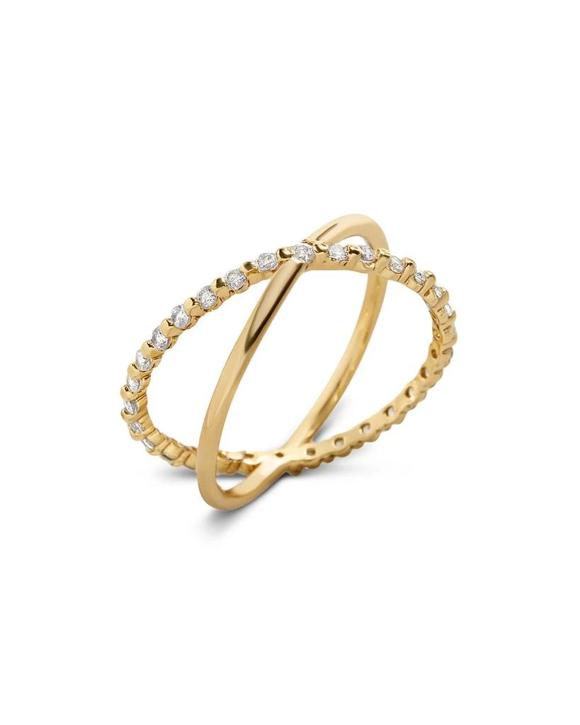商品BAUBLEBAR|Piper Pavé Crossover Ring ,价格¥313,第1张图片详细描述