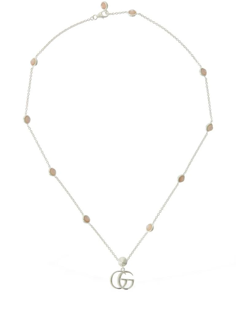 商品Gucci|Double G Mother Of Pearl Necklace,价格¥5203,第1张图片