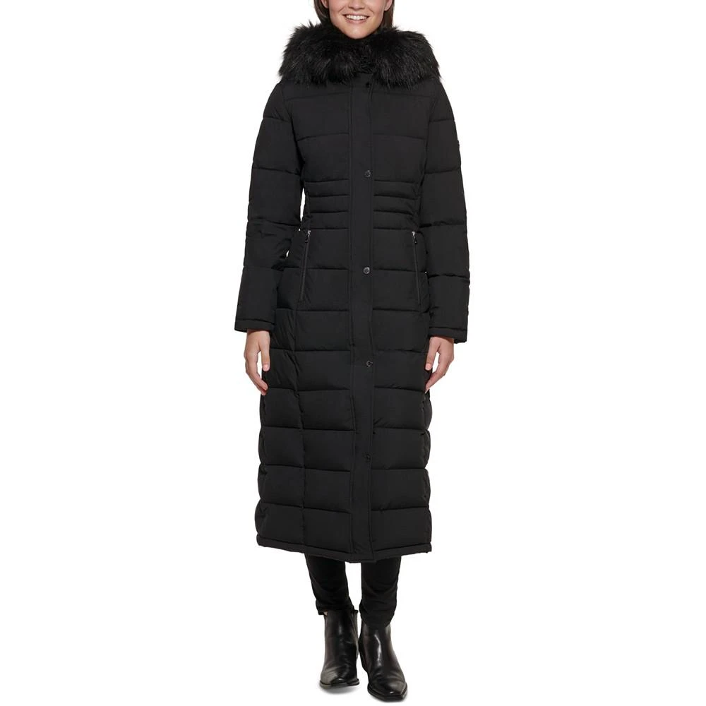 Women's Faux-Fur-Trim Hooded Maxi Puffer Coat 商品