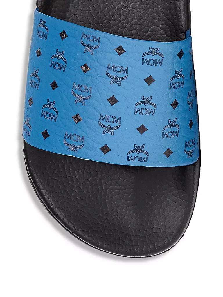 商品MCM|Logo Leather Pool Slide Sandals,价格¥1606,第4张图片详细描述
