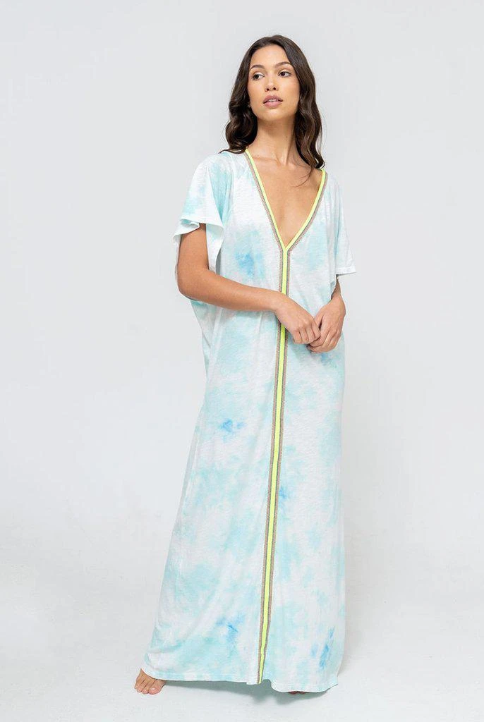 商品Pitusa|Pitusa TIE DYE Inca Abaya LIGHT BLUE,价格¥602,第1张图片