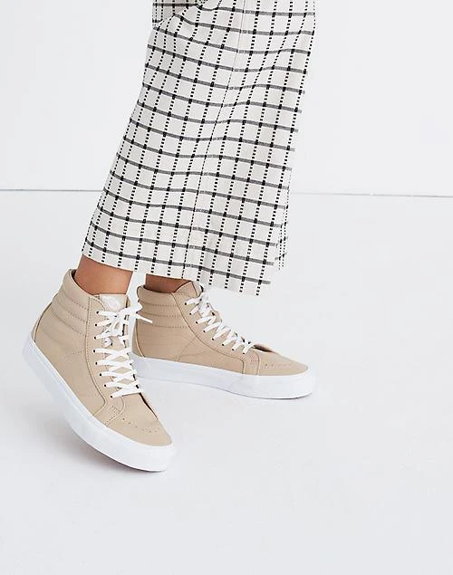 商品Madewell|Vans® Unisex SK8-Hi Reissue High-Top Sneakers in Sesame Leather,价格¥436,第5张图片详细描述