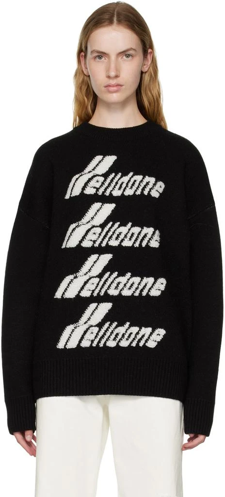 商品We11done|Black Crewneck Sweater,价格¥4191,第1张图片