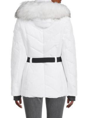 商品Michael Kors|Faux Fur Trim Hooded Puffer Jacket,价格¥672,第4张图片详细描述