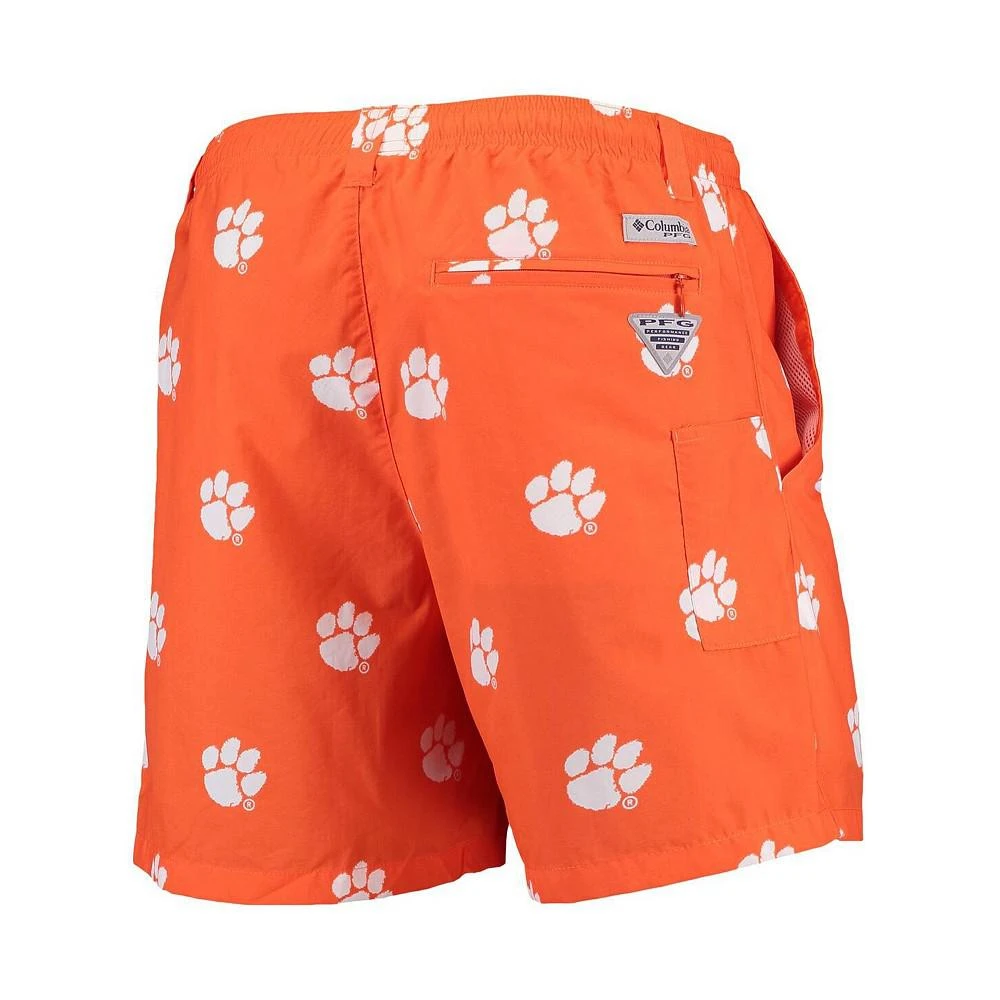 商品Columbia|Men's Orange Clemson Tigers PFG Backcast II 6" Omni-Shade Hybrid Shorts,价格¥368,第2张图片详细描述
