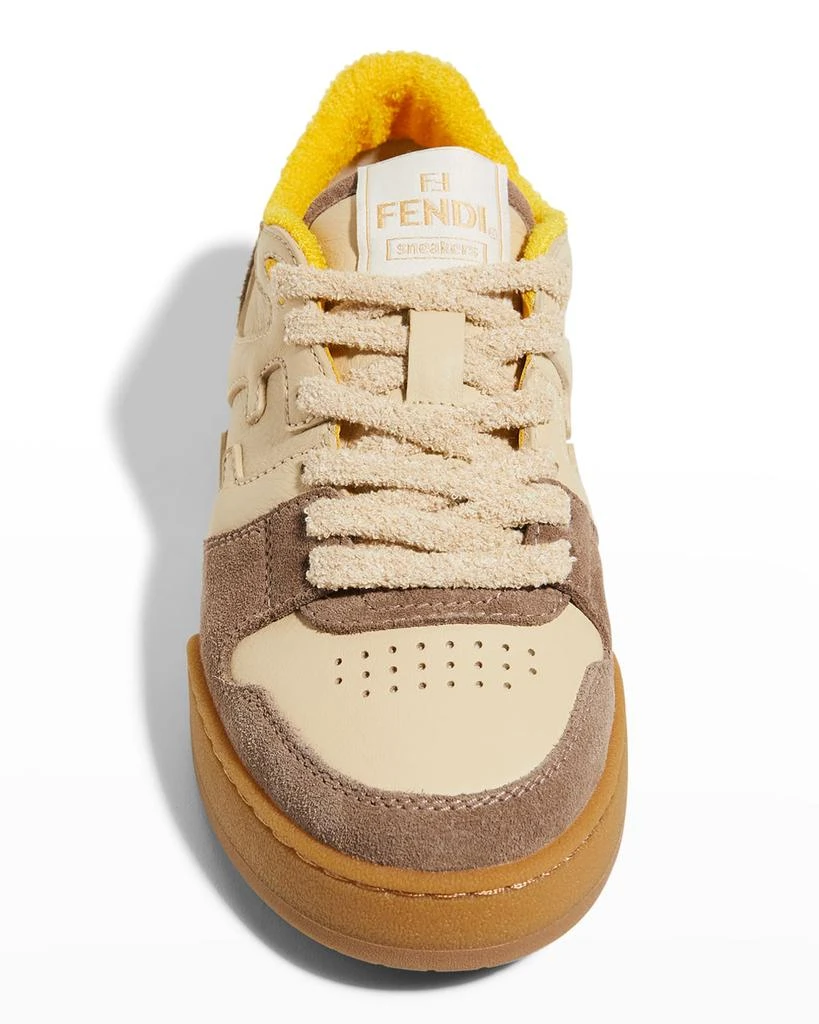 商品Fendi|Match Mixed Leather FF Sneakers,价格¥7115,第5张图片详细描述