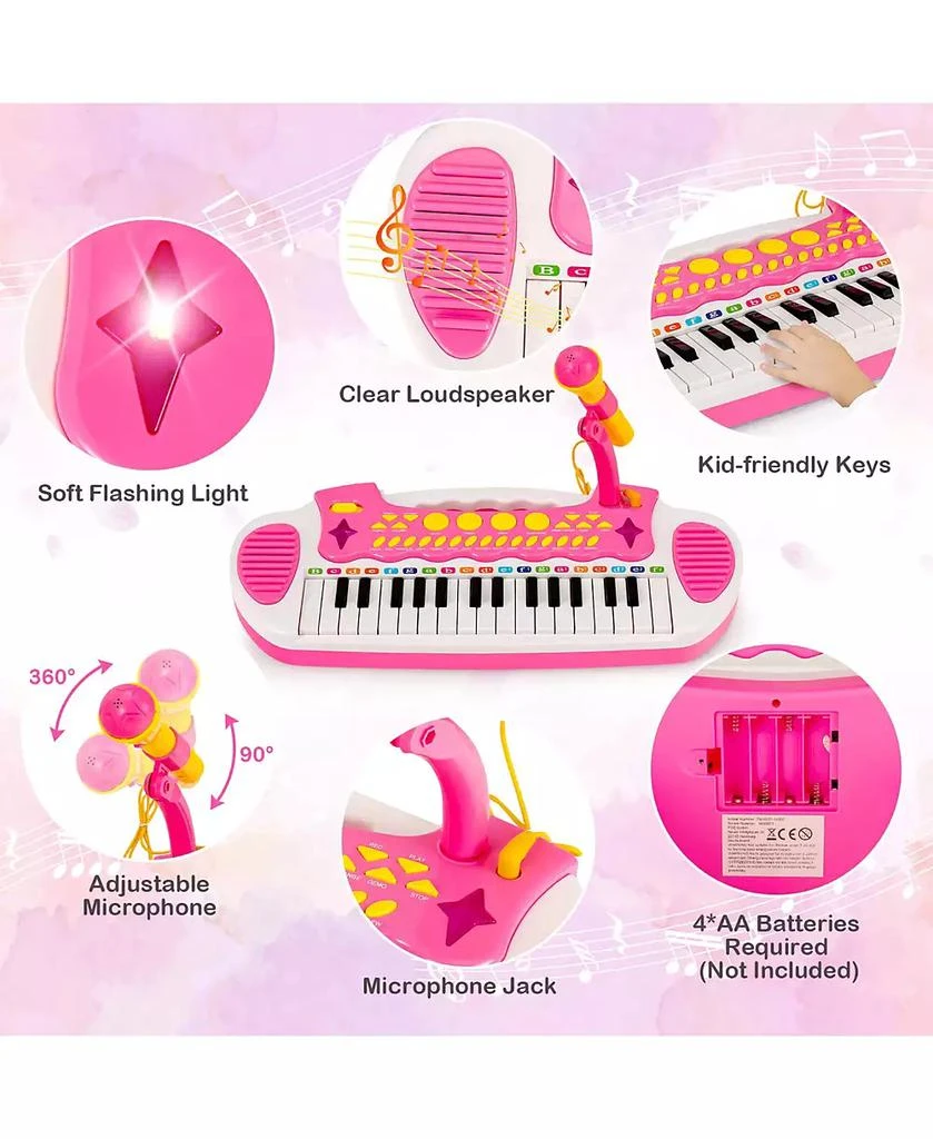 31 Key Kids Piano Keyboard Toy Toddler Musical Instrument w/ Microphone 商品