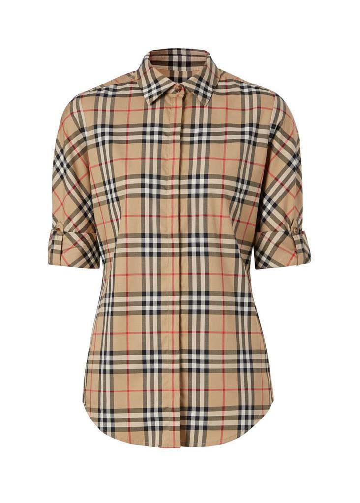 商品Burberry|Vintage check stretch cotton twill shirt,价格¥3082,第1张图片