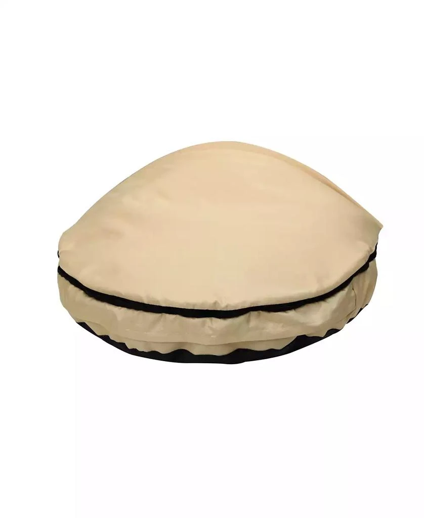 商品Macy's|Happycare Textiles Durable Oxford to Sherpa Pet Cave and Round Pet Bed with Removable Top and Insert,价格¥507,第4张图片详细描述