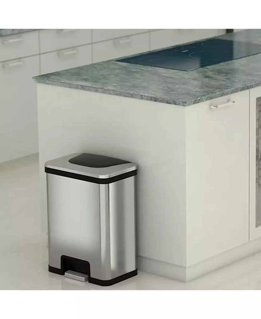 商品Halo|TapCan 13 Gallon Automatic Step Trash Can with Deodorizer (Black Trim),价格¥1483,第3张图片详细描述